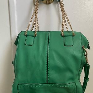 Unbranded Green Tote With Crossbody/Shoulder Straps